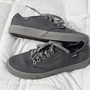 Vans Womens Atwood Sneakers in Dark Gray Canvas 8.5